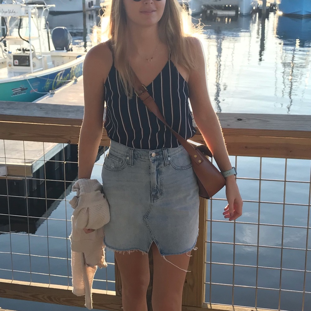 Madewell denim skirt